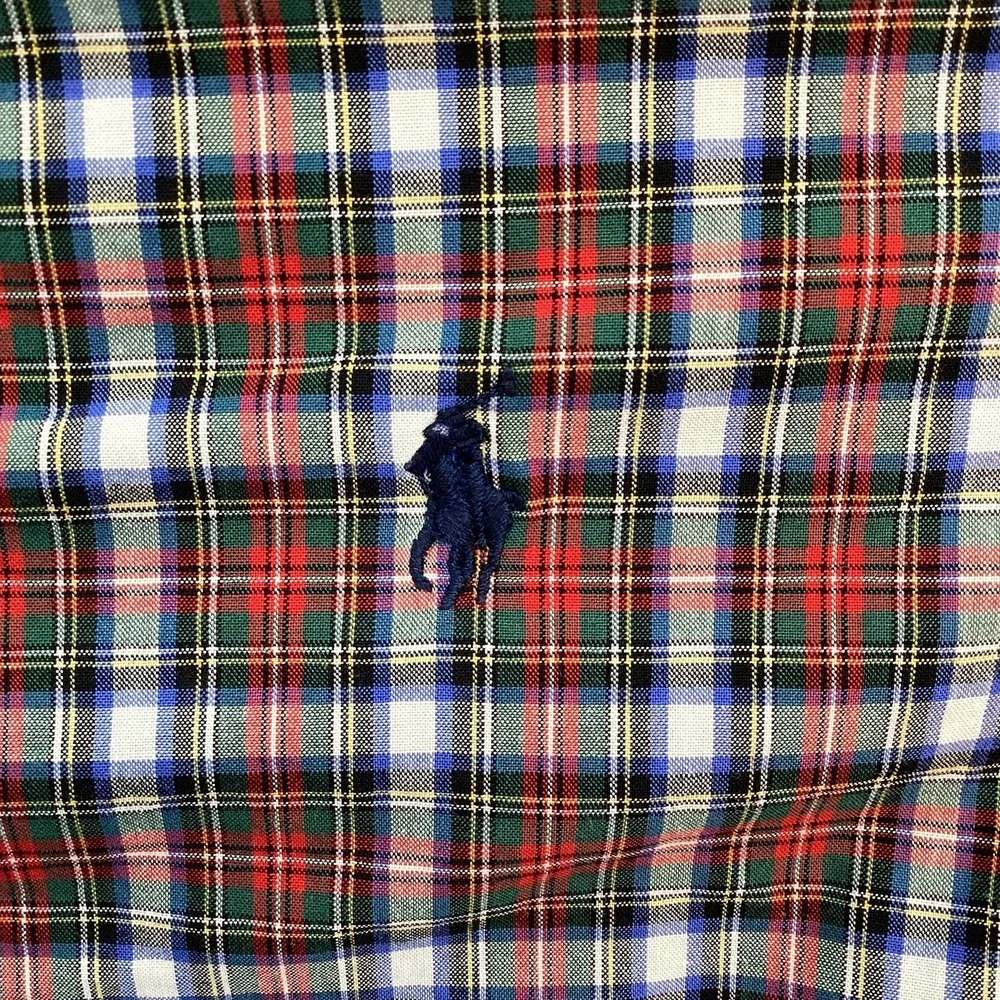 Boys Ralph‎ Lauren Long Sleeved Plaid Cotton Button Down Size 5